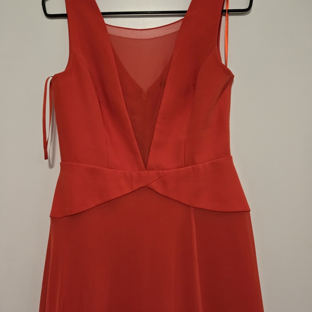 BCBGMaxAzria Vibrant Red Backless Dress